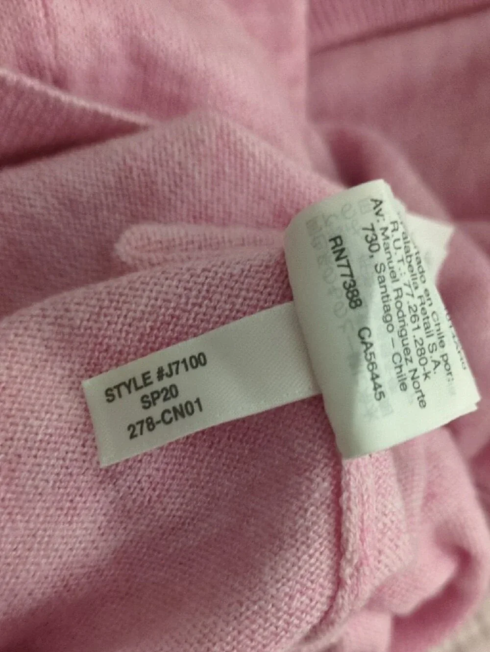 J. Crew Men's Light Pink V-Neck Sweater